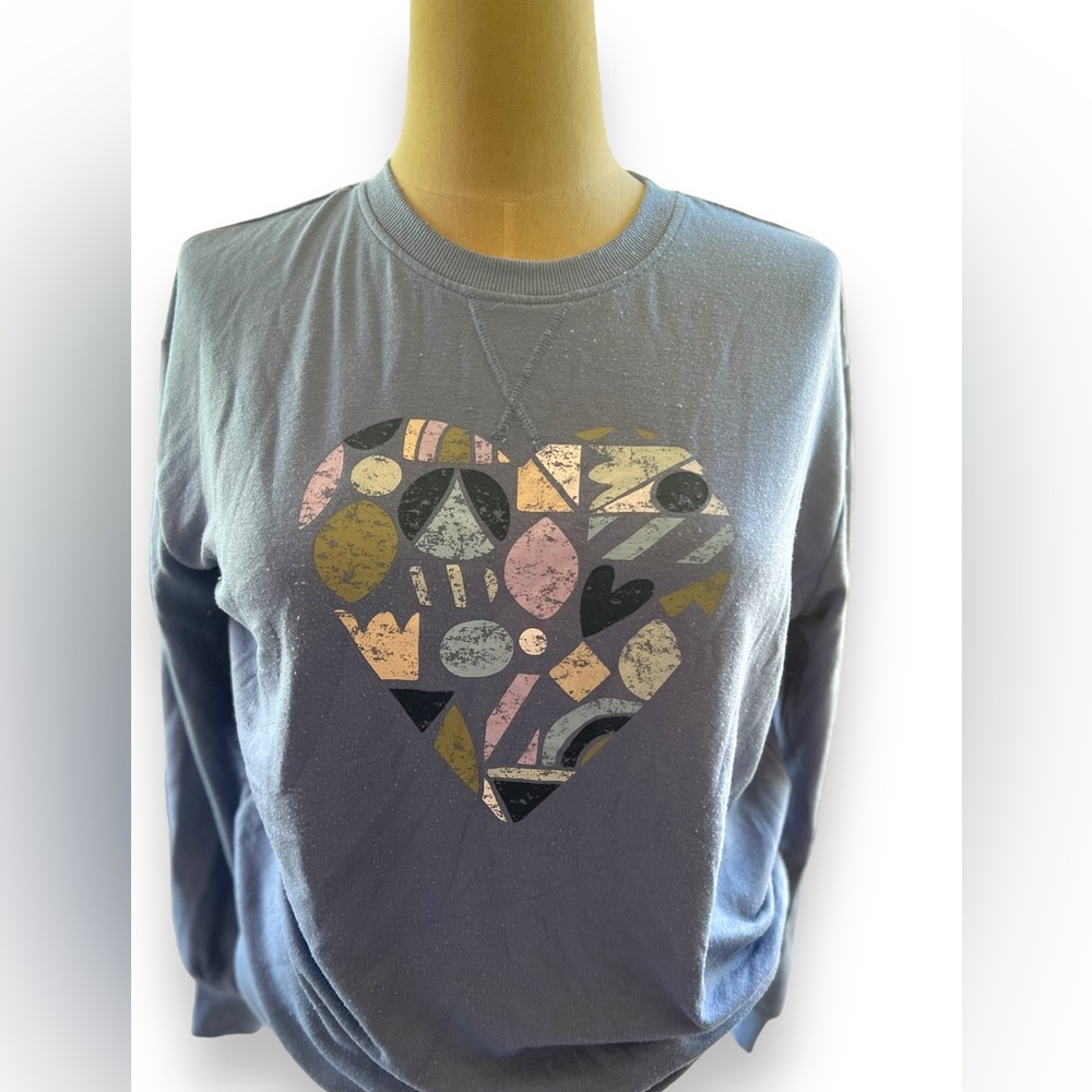 C & C California  Sweatshirt Hart Long Sleeve Blue Women’s Sz M